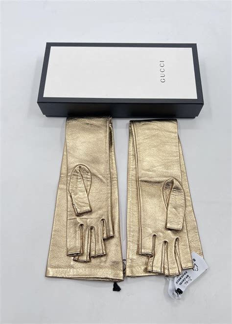 gucci gold fingerless gloves|Gucci gloves dupe.